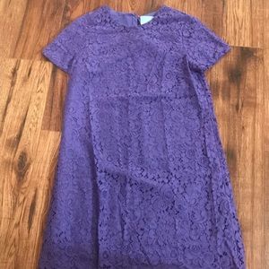 Adorable purple lace shift dress